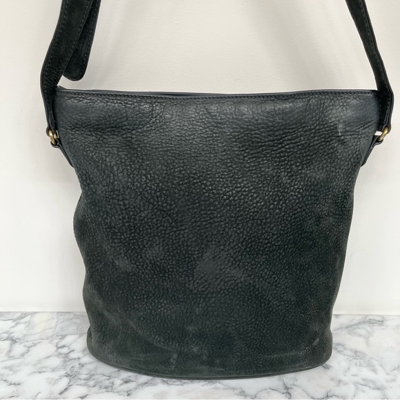 1994 COACH 4932 Nubuck Hunter Green Leather Bucket Shoulder Bag Made in The US - Picture 5 of 15